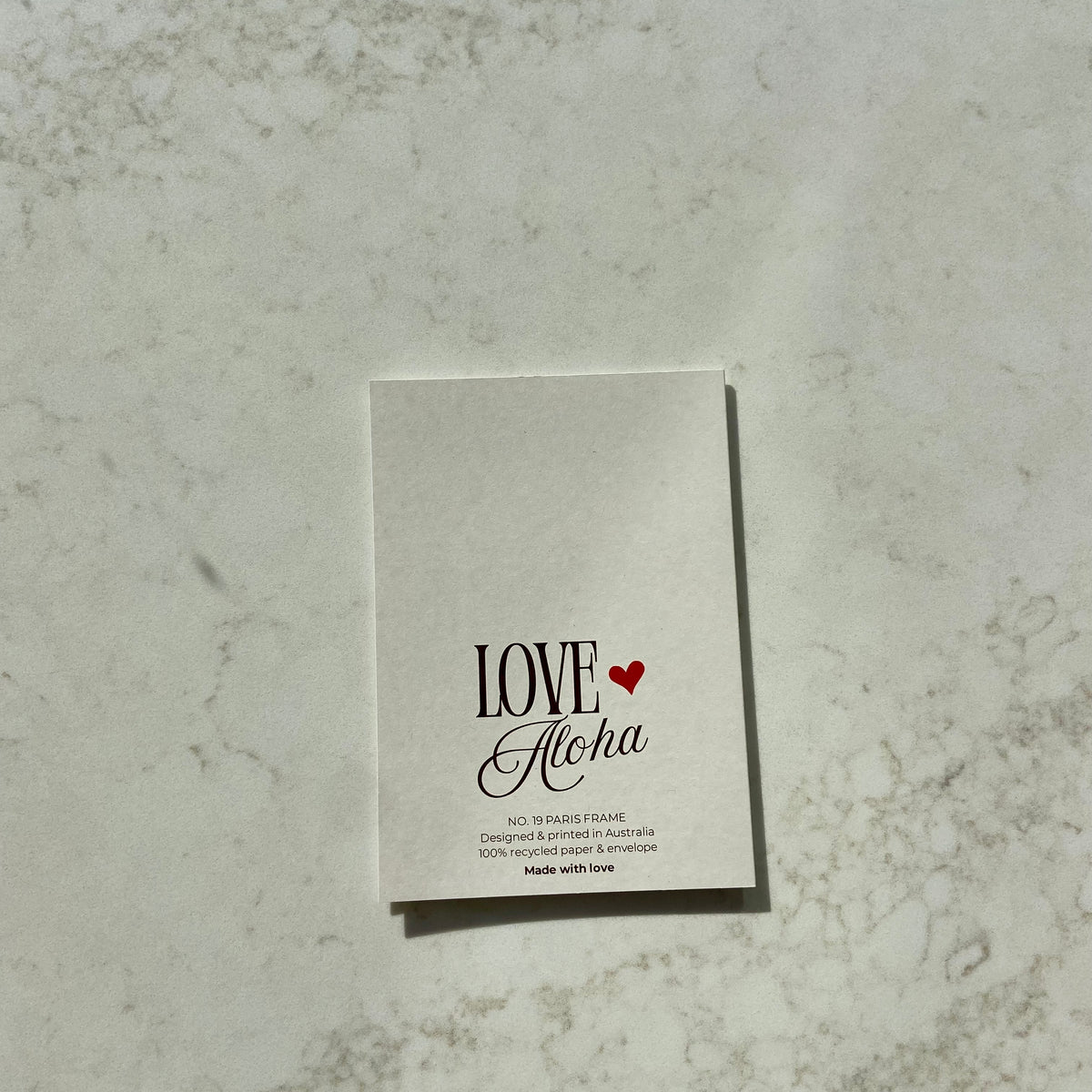 NO. 29 PARIS FRAME CARD