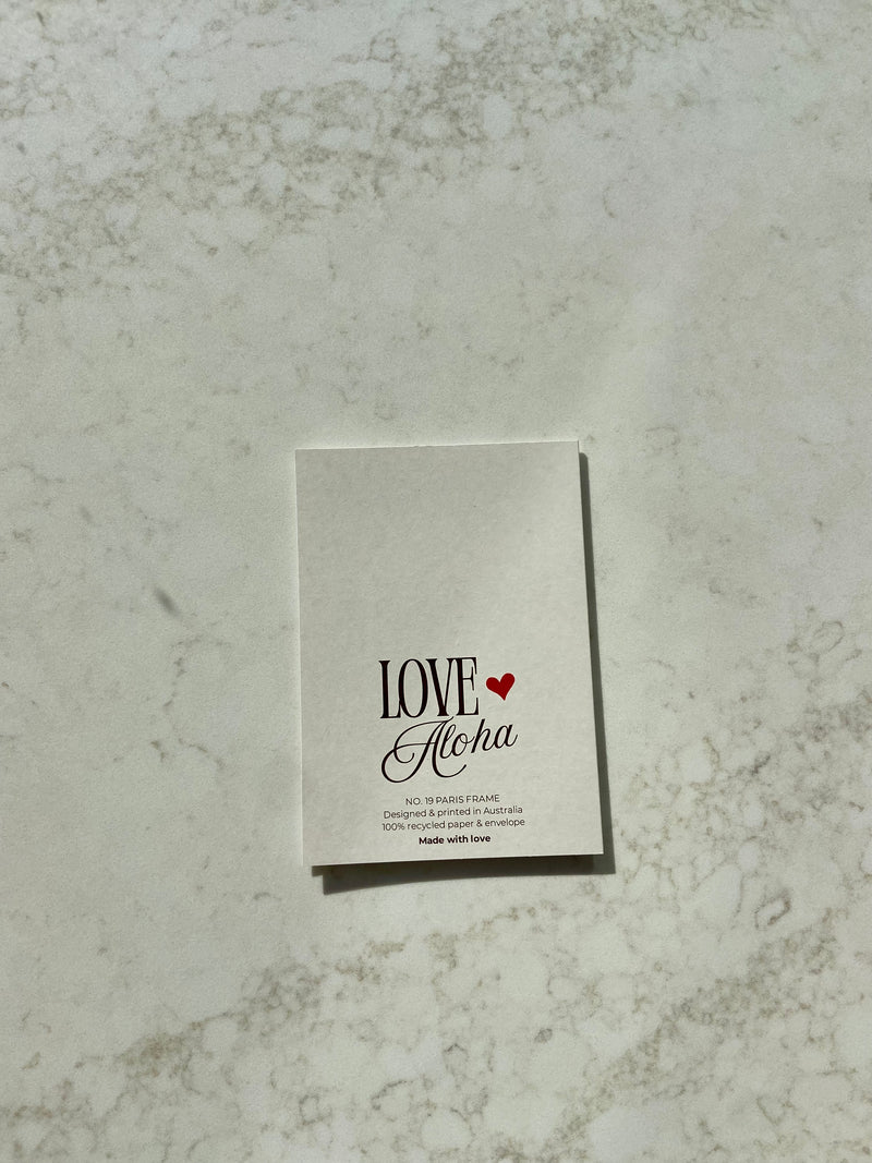 NO. 29 PARIS FRAME CARD