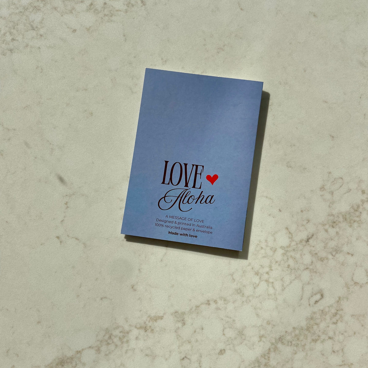 A MESSAGE OF LOVE CARD