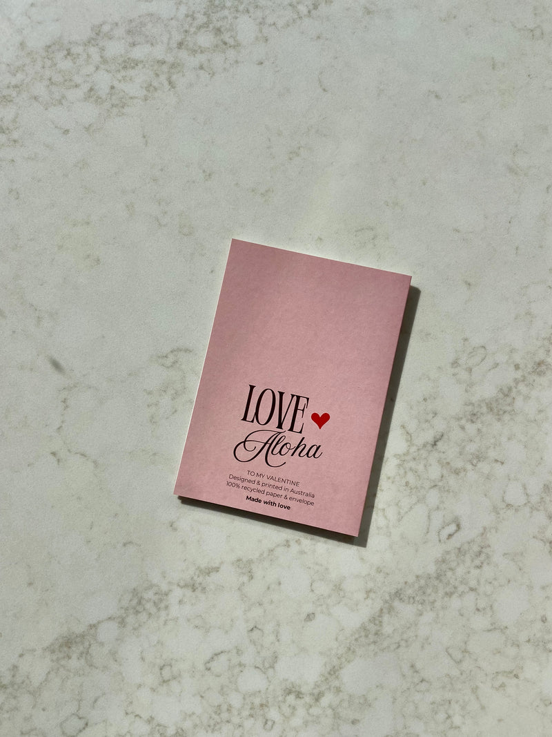 TO MY VALENTINE CARD